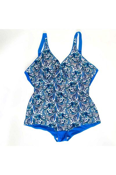 Intisimo Costum de baie, dintr-o singură piesă, mărime mare, albastru - 48