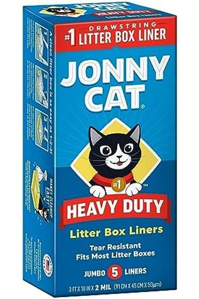 JONNY CAT Heavy Duty Litter Box Liners, Jumbo, 5ct
