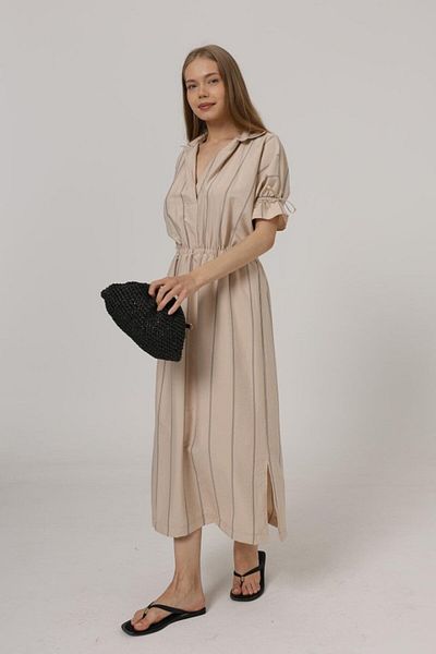 Modayakamoz Rochie cu talie elastică - Stone