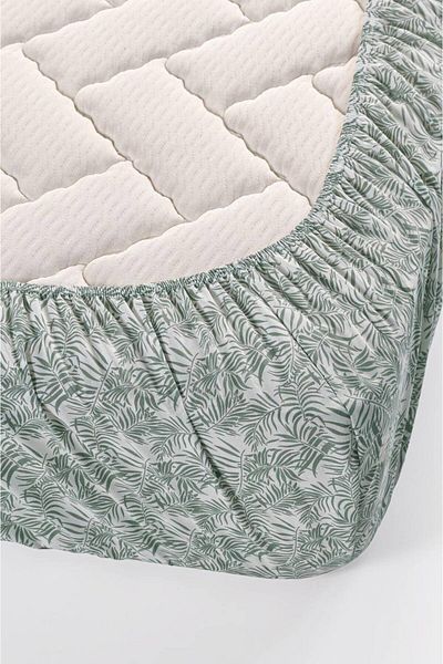 Sudemhome Oslo Double Cotton Sheet Elastic Pique Set Green