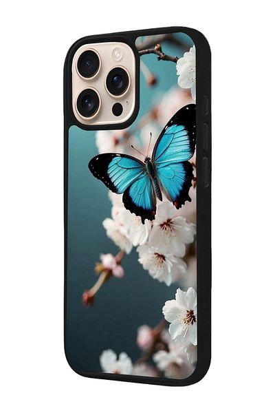 Aksel Kılıf Apple iPhone 16 Pro Compatible Printed, Matte Black, Soft Silicone, Protective, Shock Absorbing Cover, Case