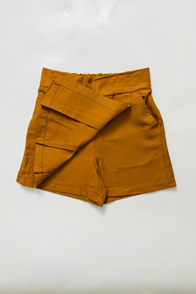 TUOBEBE Girl's Pleated Shorts Skirt Muslin Shirt 2-Piece Set