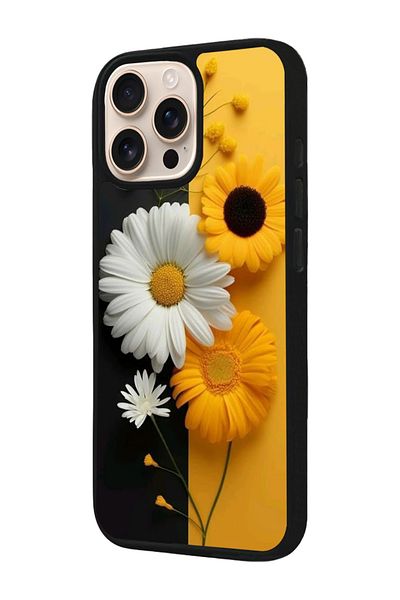 Aksel Kılıf Apple iPhone 16 Pro Compatible Printed, Matte Black, Soft Silicone, Protective, Shock Absorbing Cover, Case