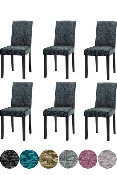 Avral Home Κάλυμμα καρέκλας Jacquarli 6τμχ Μοτίβο ράβδου Υψηλής ελαστικότητας Κάλυμμα καρέκλας
