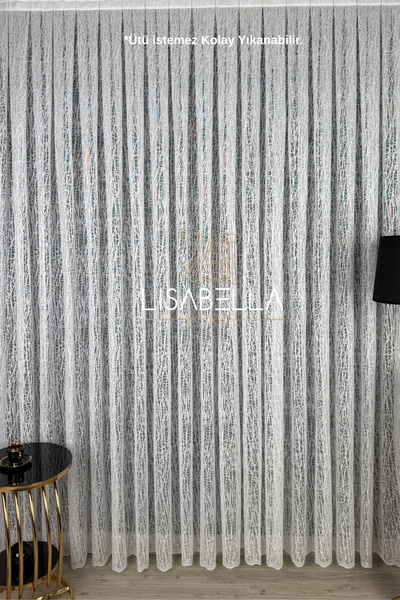 LisabellaHome Блиск оболонки Важкий трикотажний тюль (1x3 шов) не потребує прасування.