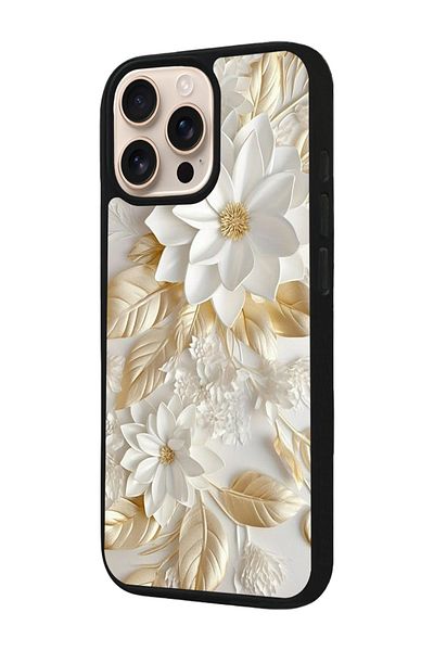 Aksel Kılıf Apple iPhone 16 Pro Compatible Printed, Matte Black, Soft Silicone, Protective, Shock Absorbing Cover, Case