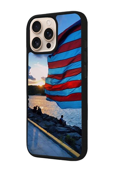 Aksel Kılıf Apple iPhone 16 Pro Compatible Printed, Matte Black, Soft Silicone, Protective, Shock Absorbing Cover, Case
