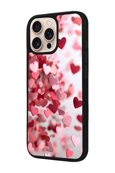 Aksel Kılıf Apple iPhone 16 Pro Compatible Printed, Matte Black, Soft Silicone, Protective, Shock Absorbing Cover, Case