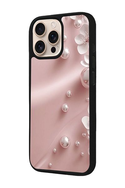 Aksel Kılıf Apple iPhone 16 Pro Compatible Printed, Matte Black, Soft Silicone, Protective, Shock Absorbing Cover, Case