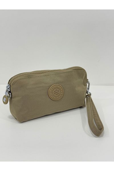 OLDSO Sanmorris Hand and Cross Strap 2 Compartment Metal Zipper Card Holder and Coin Pocket Wallet 3065