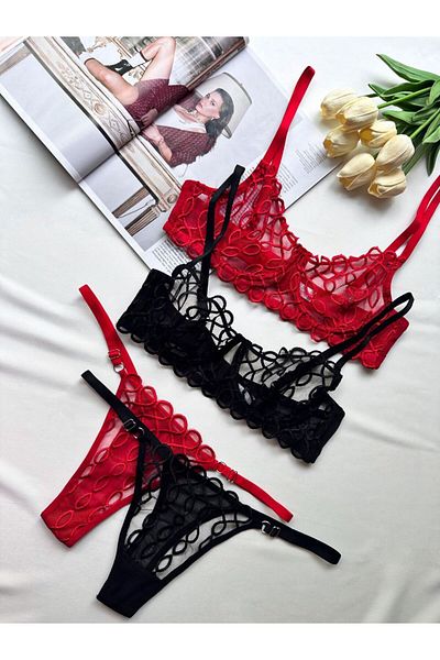 SİLVER MİRROR Σετ εσώρουχα με Underwire Μαύρο