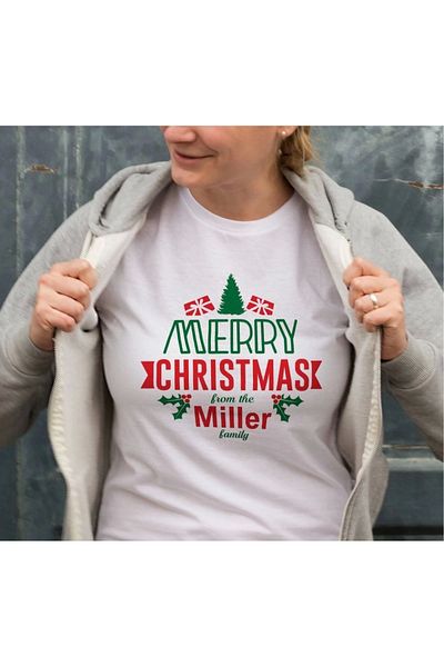 nedo7 Merry Christmas from the Miller Printed T-Shirt - White