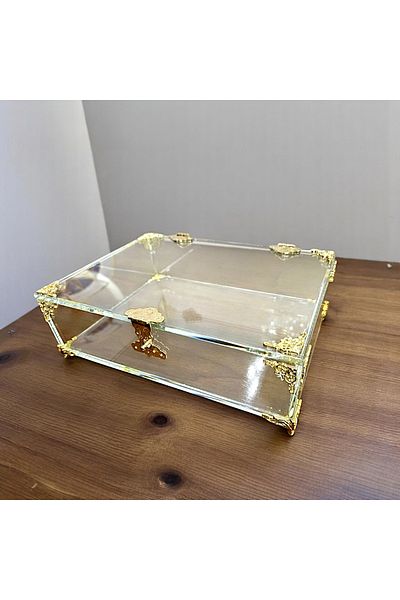 Akden Kristal Quartz Glass Crystal Handcrafted Decorative Box