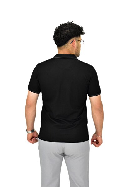 DYNAMO Ανδρικό μπλουζάκι με φερμουάρ με γιακά πόλο T237 BGL-ST04593