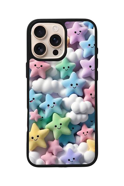 Aksel Kılıf Apple iPhone 16 Pro Compatible Printed, Matte Black, Soft Silicone, Protective, Shock Absorbing Cover, Case