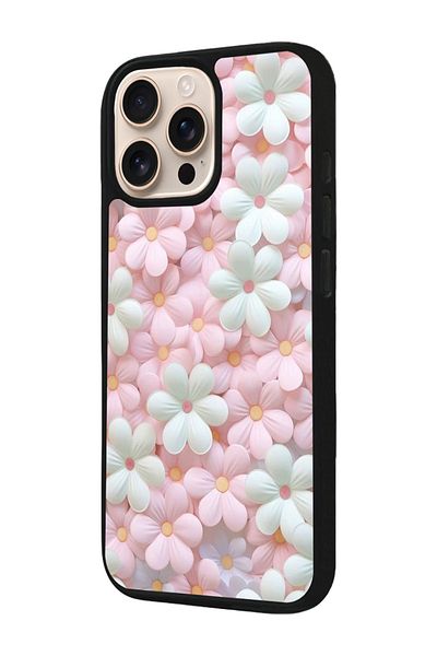Aksel Kılıf Apple iPhone 16 Pro Compatible Printed, Matte Black, Soft Silicone, Protective, Shock Absorbing Cover, Case