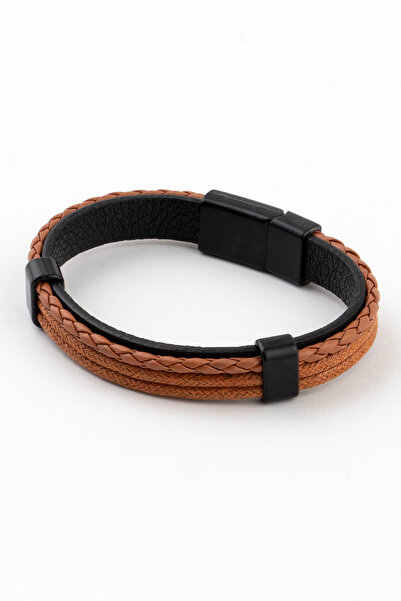 Sortie Aksesuar Genuine Leather Magnet Gift Men's Bracelet
