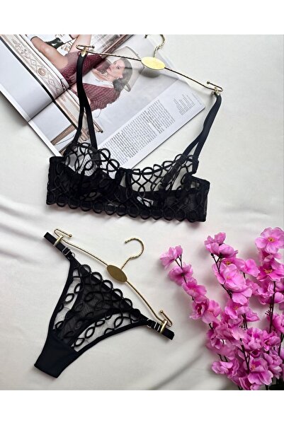 SİLVER MİRROR Σετ εσώρουχα με Underwire Μαύρο