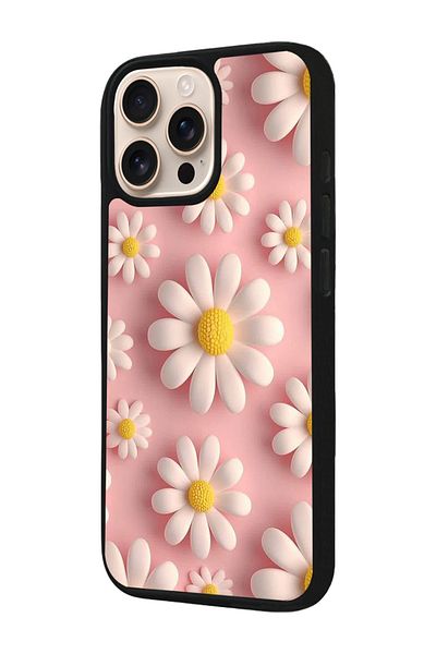 Aksel Kılıf Apple iPhone 16 Pro Compatible Printed, Matte Black, Soft Silicone, Protective, Shock Absorbing Cover, Case