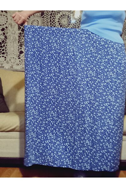 hoaryage Fusta maxi din țesătură de presare din viscoză, cu model colorat, cu talie elastică, fustă de rugăciune, mărimea 36-48