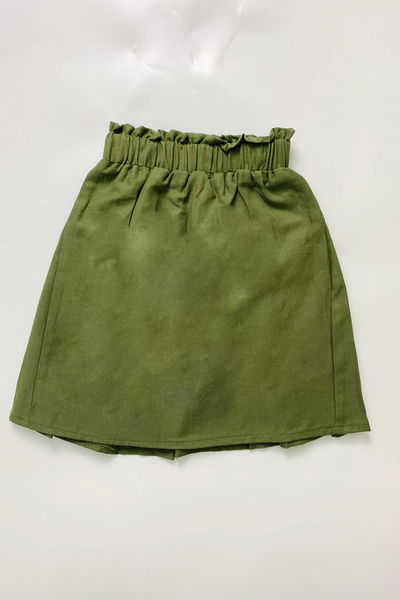 TUOBEBE Girl's Pleated Skirt Muslin Shirt 2-Piece Set