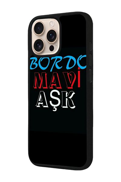 Aksel Kılıf Apple iPhone 16 Pro Compatible Printed, Matte Black, Soft Silicone, Protective, Shock Absorbing Cover, Case