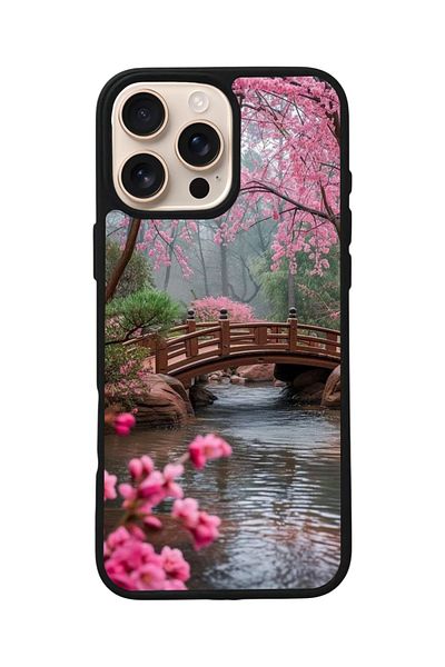 Aksel Kılıf Apple iPhone 16 Pro Compatible Printed, Matte Black, Soft Silicone, Protective, Shock Absorbing Cover, Case