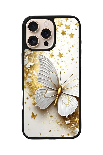 Aksel Kılıf Apple iPhone 16 Pro Compatible Printed, Matte Black, Soft Silicone, Protective, Shock Absorbing Cover, Case