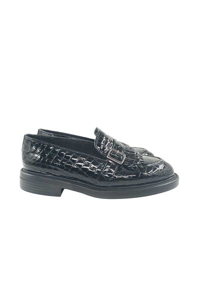 Oneka Shoes 420525Pty9656 Men's Casual Tassel Black Crocodile