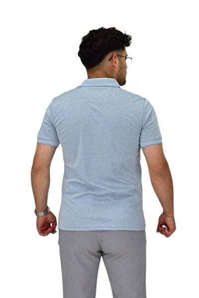 DYNAMO Ανδρικό μπλουζάκι με γιακά πόλο με ρίγες T273 BGL-ST04592