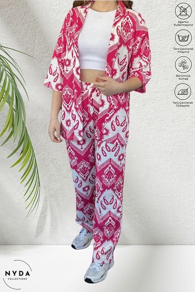 Nyda Collections مجموعة كيمونو نسائية صيفية رفيعة من نسيج الليكرا المضفر مع سترة مرنة بخصر مطاطي