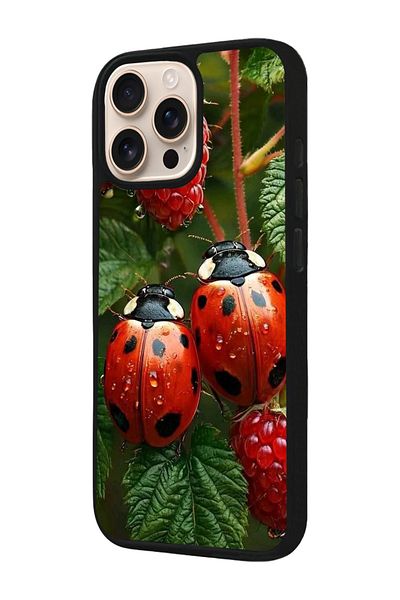 Aksel Kılıf Apple iPhone 16 Pro Compatible Printed, Matte Black, Soft Silicone, Protective, Shock Absorbing Cover, Case