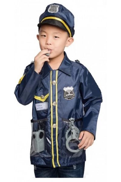 SyaMAG Costum politist copii cu accesorii, 4-8 ani