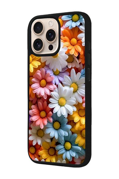 Aksel Kılıf Apple iPhone 16 Pro Compatible Printed, Matte Black, Soft Silicone, Protective, Shock Absorbing Cover, Case