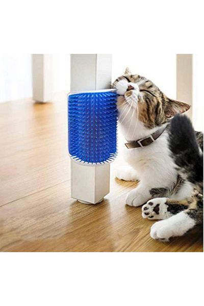 SyaMAG Wall or corner brush for cats, massage and fur cleaning, 13x9 cm