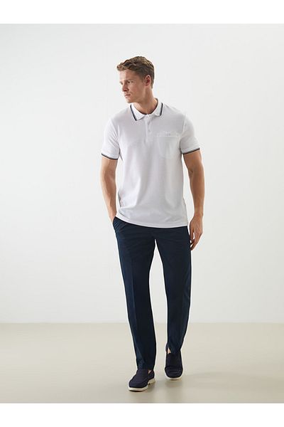 LC Waikiki Lcwaikiki Classic Polo Neck Short Sleeve Men's Textured T-Shirt