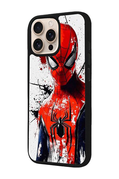 Aksel Kılıf Apple iPhone 16 Pro Compatible Printed, Matte Black, Soft Silicone, Protective, Shock Absorbing Cover, Case