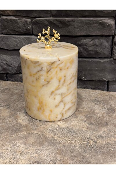 Polen Stone Honey Marble Trash Can – 20 cm X 16 cm