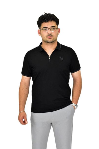 DYNAMO Men's Polo Neck Zipper T-Shirt T237 Bgl-St04593