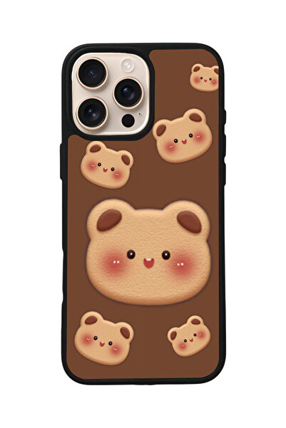 Aksel Kılıf طباعة متوافقة مع Apple iPhone 16 Pro، أسود غير لامع، سيليكون ناعم...