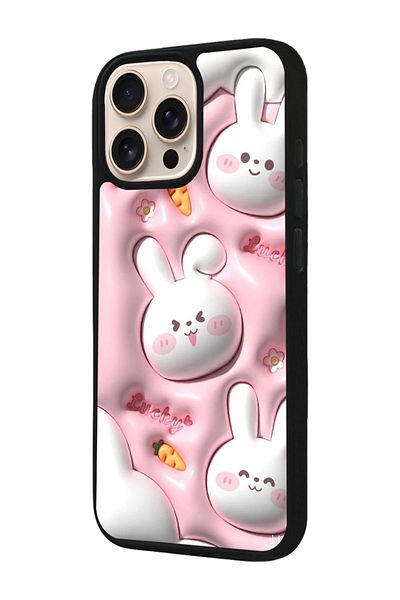 Aksel Kılıf Apple iPhone 16 Pro Compatible Printed, Matte Black, Soft Silicone, Protective, Shock Absorbing Cover, Case