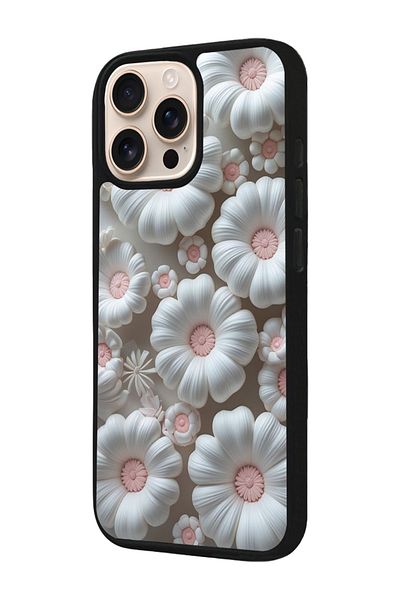 Aksel Kılıf Apple iPhone 16 Pro Compatible Printed, Matte Black, Soft Silicone, Protective, Shock Absorbing Cover, Case