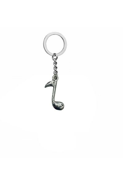 Herşey Nota Metal Keychain with Musical Note Figure – Unisex Music Themed Accessory