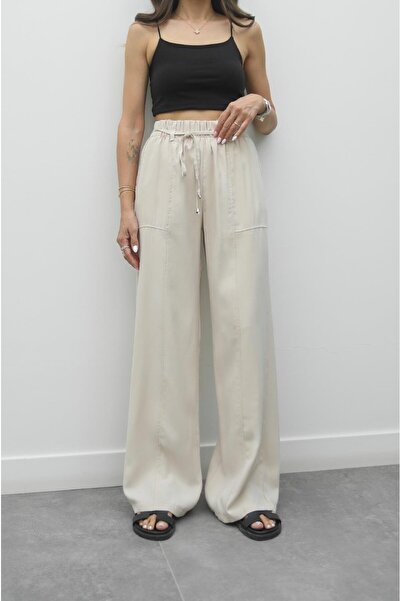 Havoş Μπεζ παντελόνι Noemi με κορδόνια