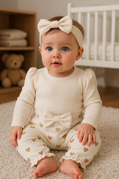 Cherub Baby Watermelon Sleeve Heart Baby Girl Set