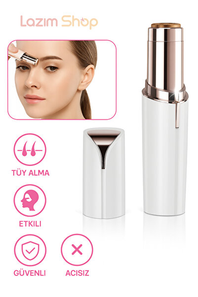 Lazım Shop Yüz Vücut Epilasyon Aleti Bıyık Alma Şarjlı Flawless