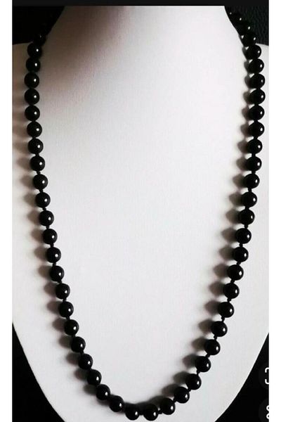 TUHAM AKSESUAR Black Pearl 80 cm Multi-Purpose Necklace