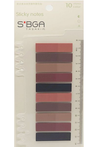 sibga tasarım Transparent Colored Post-It Note Paper - 200 Sheets Bookmark Sticker