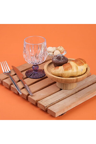 ASPARTAM Kitchen Footed Borosilicate Glass Cup - Blue / Transparent - 210 ml