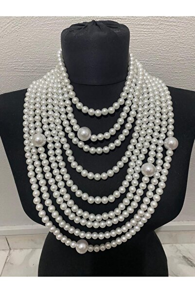 TUHAM AKSESUAR FENOMEN ÇOKLU DETAYLI İNCİ KOLYE